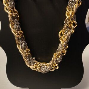 Banana Republic Chain Choker Necklace Mixed Metals